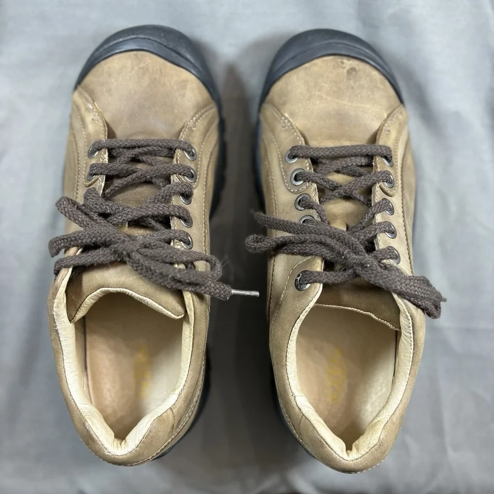 KEEN Presidio Classic Brown Leather Hiking Shoes Men's Size 9.5M, Rubber Soles